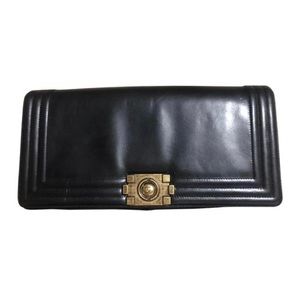 Chanel lamb leather clutch hand bag